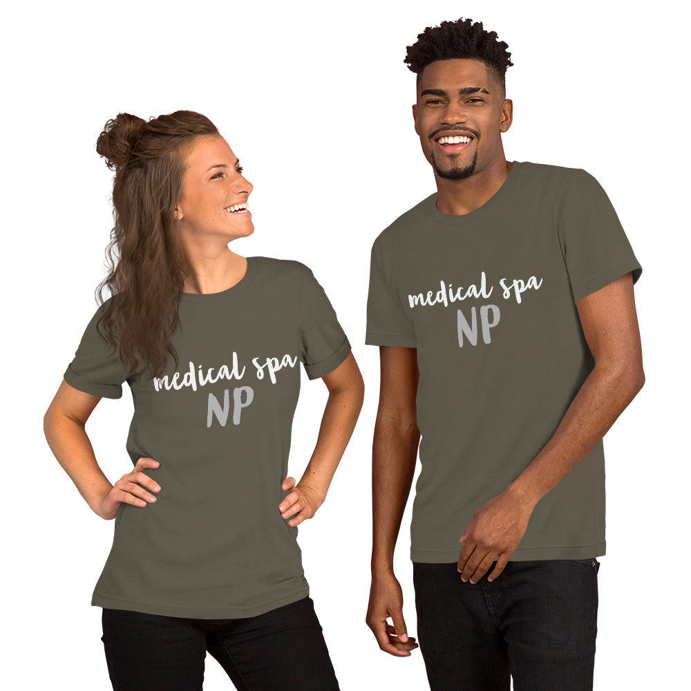 Unisex t-shirt with MSNP in script- many colors and sizes!