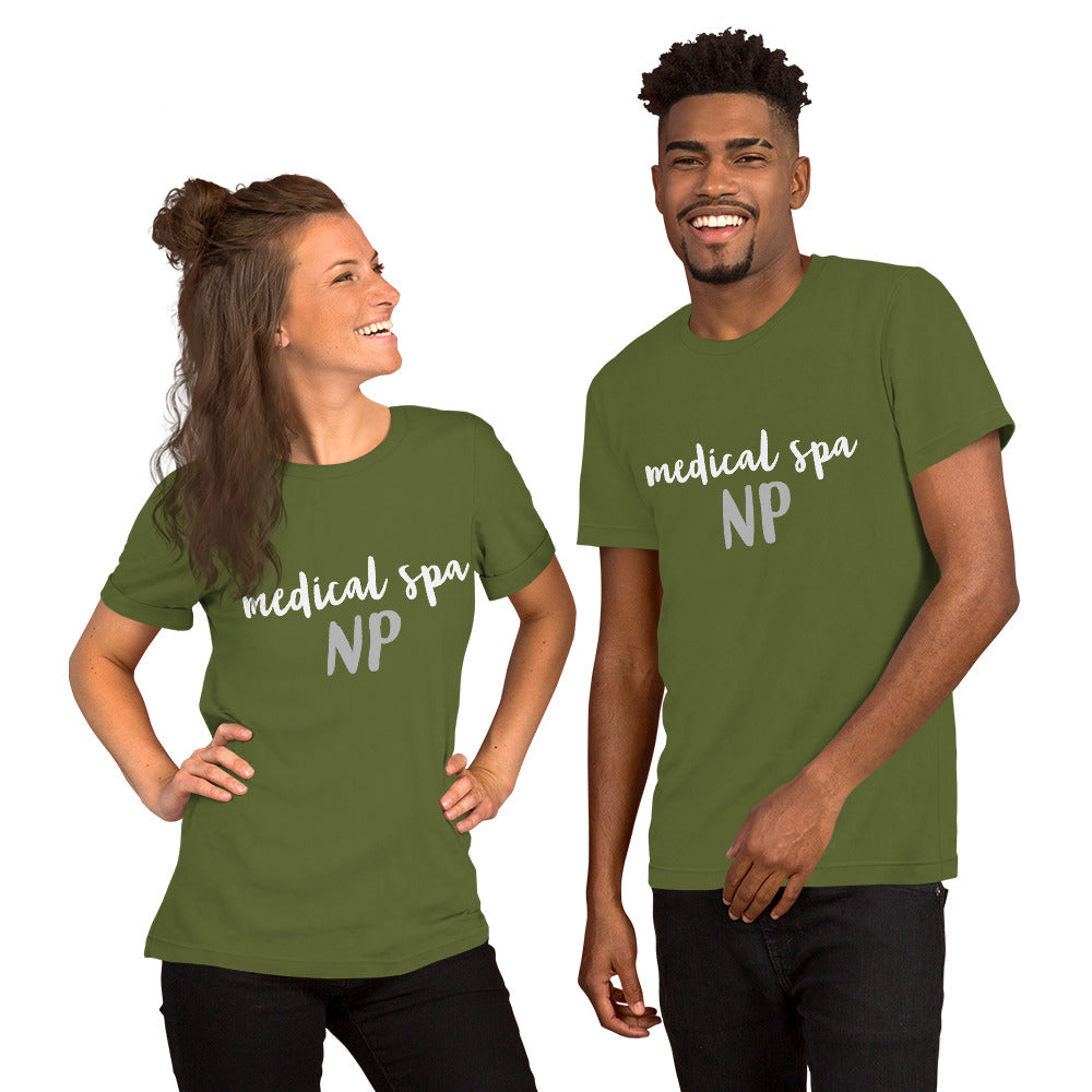 Unisex t-shirt with MSNP in script- many colors and sizes!